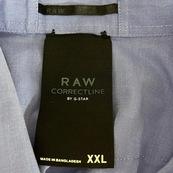 G-Star Raw Correct Line Double Button Core Shirt in Blue - Size XXL - Picture 4 of 9